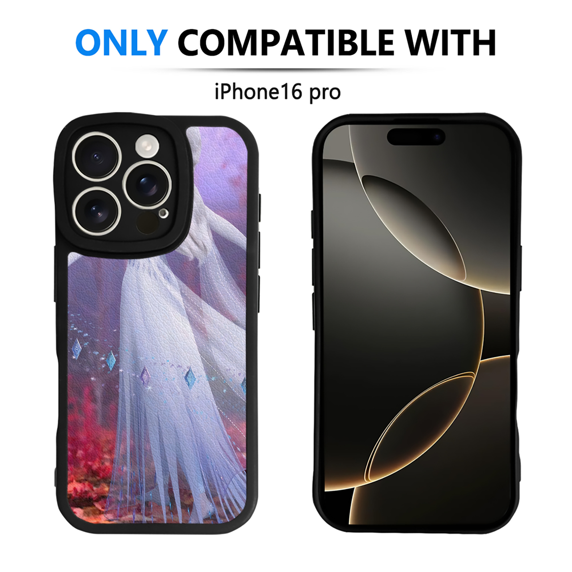 （画像用） アナと雪の女王 アンナ エルサ Frozen Anna Elsa 【iPhone 16シリーズ対応】シリコンスマホケース（レザー調） 材質：シリコン
